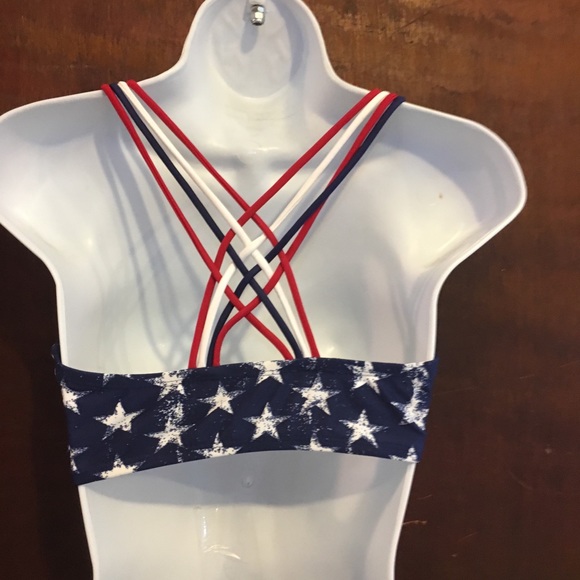 patriotic 4th of July Bikini swimsuit top D/DD - Picture 3 of 5